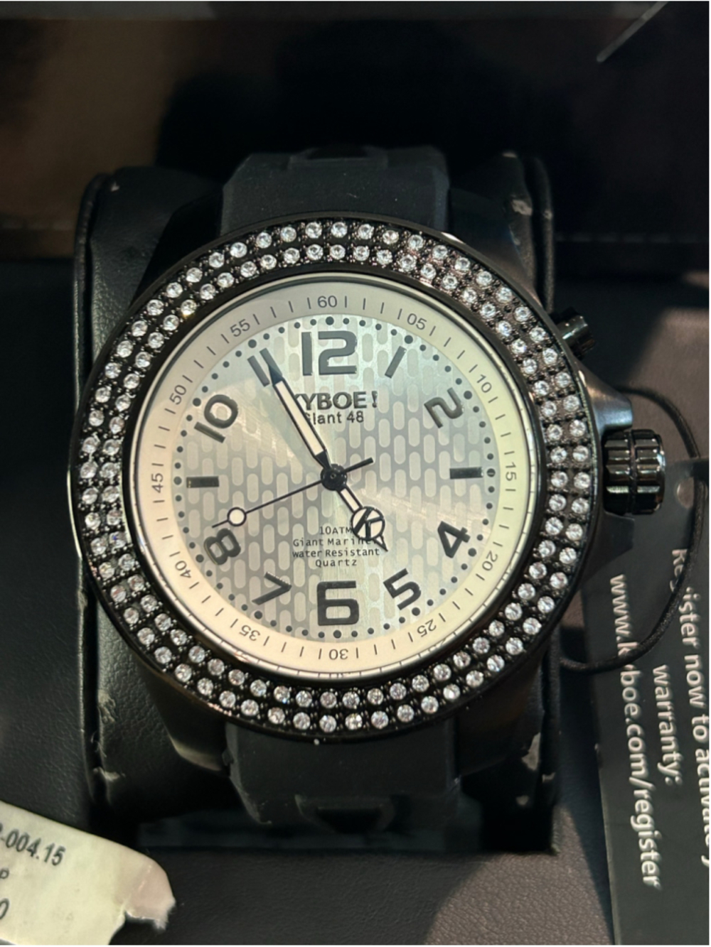 Women's Kyboe! Giant 48 Watch, One Size, Black and Silver